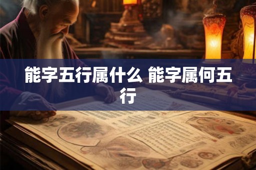 能字五行属什么 能字属何五行