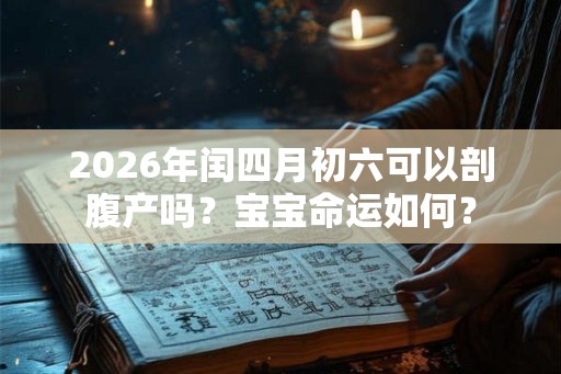 2026年闰四月初六可以剖腹产吗?宝宝命运如何? 2026年闰四月初六可以剖腹产吗?宝宝命运如何?