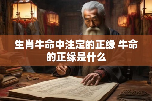 生肖牛命中注定的正缘 牛命的正缘是什么