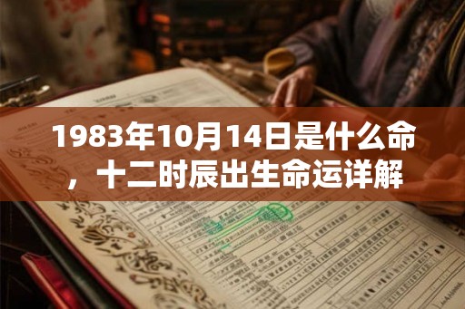 1983年10月14日是什么命,十二时辰出生命运详解 1983年10月14日是什么命,十二时辰出生命运详解