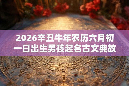 2026辛丑牛年农历六月初一日出生男孩起名古文典故 2026辛丑牛年农历六月初一日出生男孩起名古文典故
