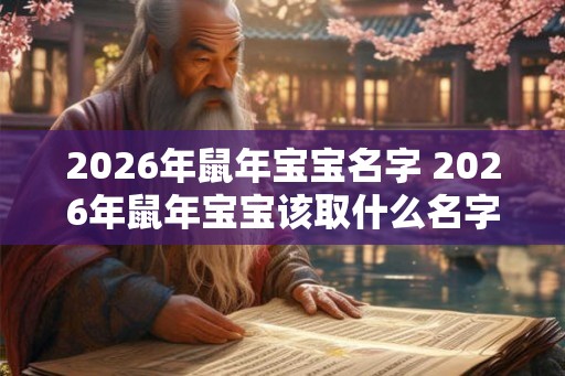 2026年鼠年宝宝名字 2026年鼠年宝宝该取什么名字