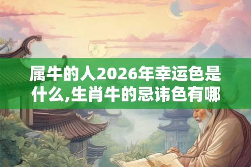 属牛的人2026年幸运色是什么,生肖牛的忌讳色有哪些？