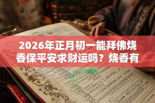 2026年正月初一能拜佛烧香保平安求财运吗？烧香有何讲究？