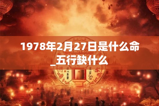 1978年2月27日是什么命_五行缺什么