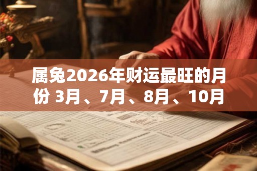 属兔2026年财运最旺的月份 3月、7月、8月、10月