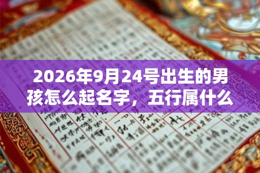 2026年9月24号出生的男孩怎么起名字,五行属什么 2026年9月24号出生的男孩怎么起名字,五行属什么