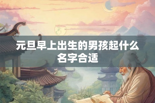 元旦早上出生的男孩起什么名字合适