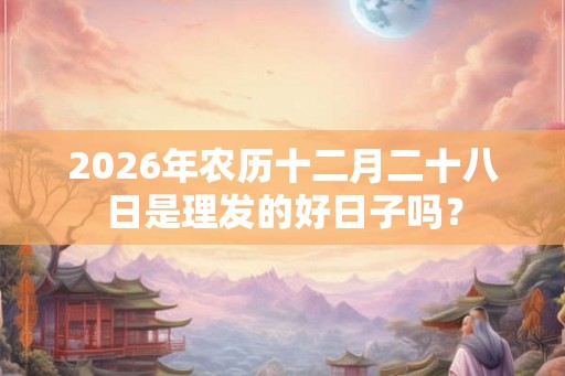 2026年农历十二月二十八日是理发的好日子吗？