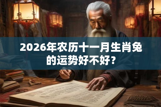 2026年农历十一月生肖兔的运势好不好？