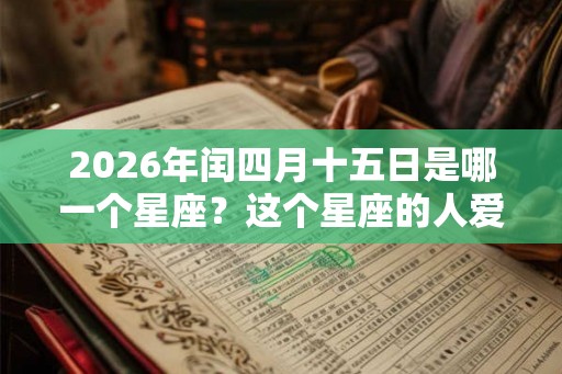 2026年闰四月十五日是哪一个星座？这个星座的人爱情观如何？