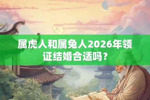 属虎人和属兔人2026年领证结婚合适吗? 属虎人和属兔人2026年领证结婚合适吗?