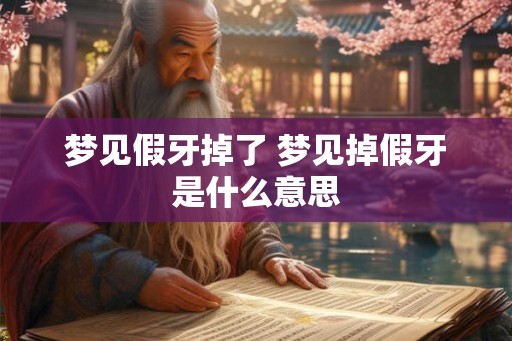 梦见假牙掉了 梦见掉假牙是什么意思