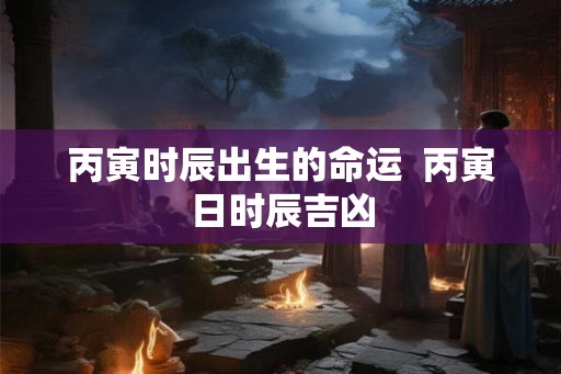 丙寅时辰出生的命运 丙寅日时辰吉凶 丙寅时辰出生的命运 丙寅日时辰吉凶