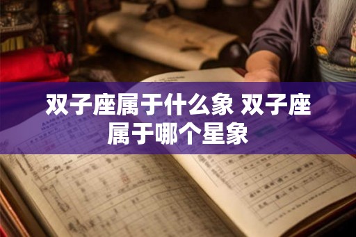 双子座属于什么象 双子座属于哪个星象