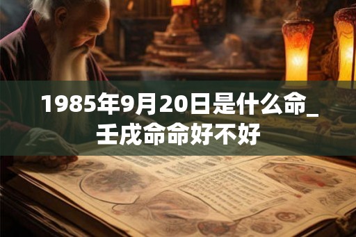 1985年9月20日是什么命_壬戌命命好不好
