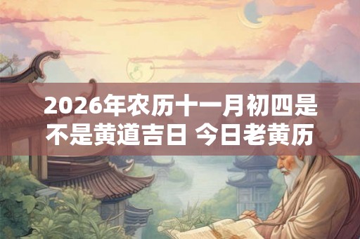 2026年农历十一月初四是不是黄道吉日 今日老黄历卦象