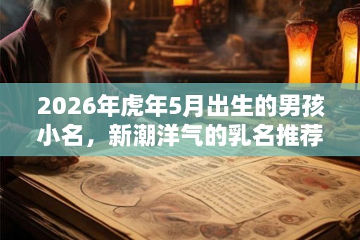 2026年虎年5月出生的男孩小名,新潮洋气的乳名推荐! 2026年虎年5月出生的男孩小名,新潮洋气的乳名推荐!