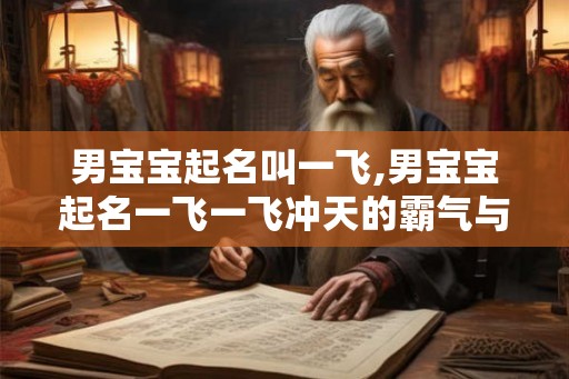 男宝宝起名叫一飞,男宝宝起名一飞一飞冲天的霸气与期望
