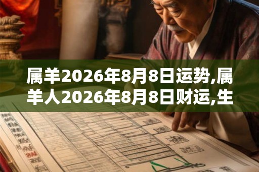 属羊2026年8月8日运势,属羊人2026年8月8日财运,生肖羊2026年8月8日运势