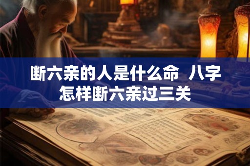 断六亲的人是什么命  八字怎样断六亲过三关