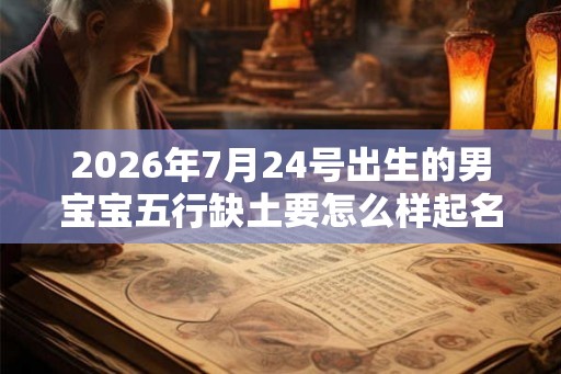 2026年7月24号出生的男宝宝五行缺土要怎么样起名字 2026年7月24号出生的男宝宝五行缺土要怎么样起名字