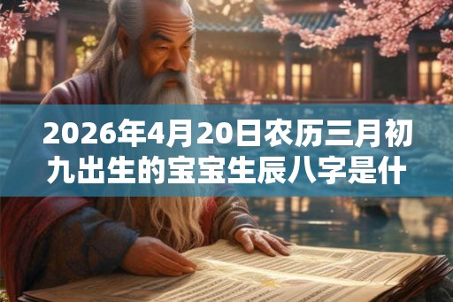 2026年4月20日农历三月初九出生的宝宝生辰八字是什么