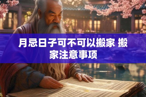 月忌日子可不可以搬家 搬家注意事项 月忌日子可不可以搬家 搬家注意事项