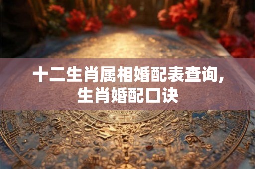 十二生肖属相婚配表查询,生肖婚配口诀