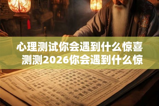 心理测试你会遇到什么惊喜  测测2026你会遇到什么惊喜