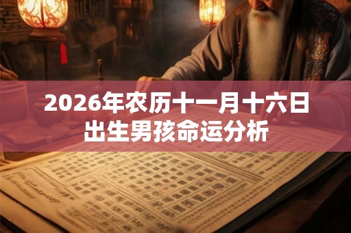 2026年农历十一月十六日出生男孩命运分析