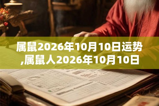 属鼠2026年10月10日运势,属鼠人2026年10月10日财运,生肖鼠2026年10月10日运势 属鼠2026年10月10日运势,属鼠人2026年10月10日财运,生肖鼠2026年10月10日运势