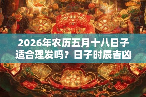 2026年农历五月十八日子适合理发吗？日子时辰吉凶？