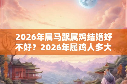 2026年属马跟属鸡结婚好不好？2026年属鸡人多大？