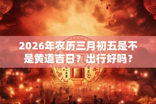 2026年农历三月初五是不是黄道吉日？出行好吗？
