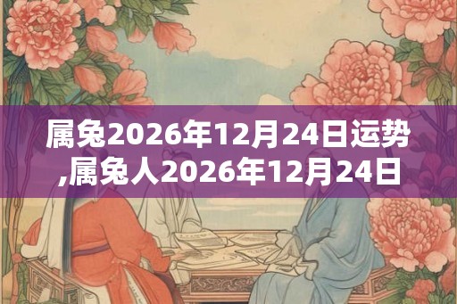 属兔2026年12月24日运势,属兔人2026年12月24日财运,生肖兔2026年12月24日运势