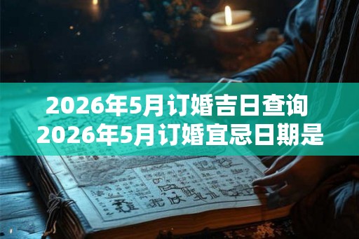 2026年5月订婚吉日查询 2026年5月订婚宜忌日期是哪些