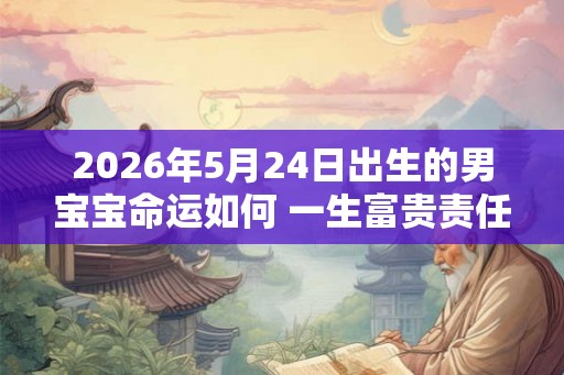 2026年5月24日出生的男宝宝命运如何 一生富贵责任感强