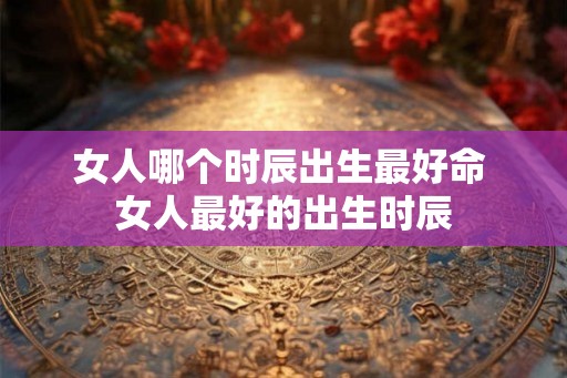 女人哪个时辰出生最好命 女人最好的出生时辰