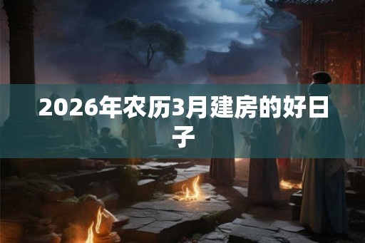 2026年农历3月建房的好日子 2026年农历3月建房的好日子