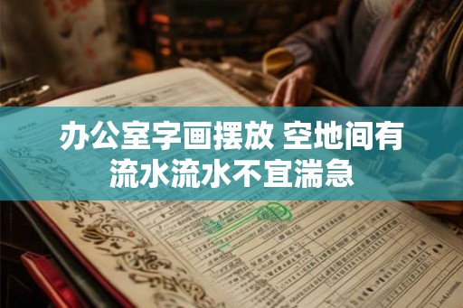 办公室字画摆放 空地间有流水流水不宜湍急