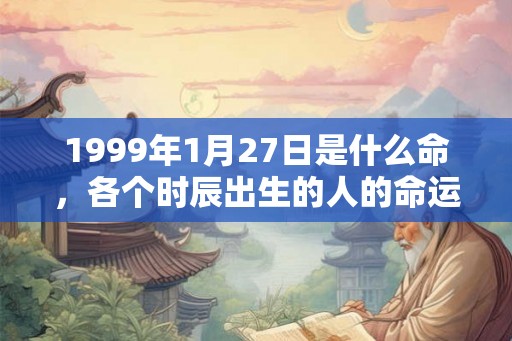 1999年1月27日是什么命，各个时辰出生的人的命运