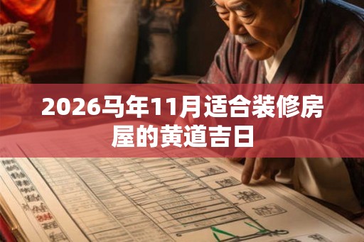 2026马年11月适合装修房屋的黄道吉日 2026马年11月适合装修房屋的黄道吉日