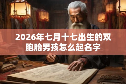 2026年七月十七出生的双胞胎男孩怎么起名字 2026年七月十七出生的双胞胎男孩怎么起名字