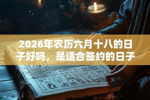 2026年农历六月十八的日子好吗，是适合签约的日子吗？