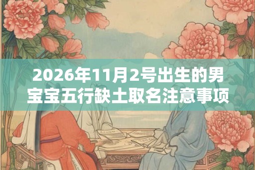 2026年11月2号出生的男宝宝五行缺土取名注意事项