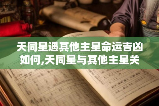 天同星遇其他主星命运吉凶如何,天同星与其他主星关系解析