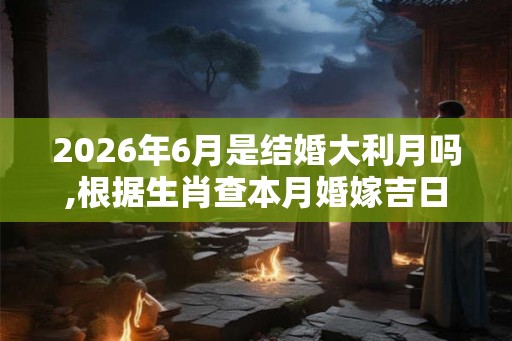 2026年6月是结婚大利月吗,根据生肖查本月婚嫁吉日