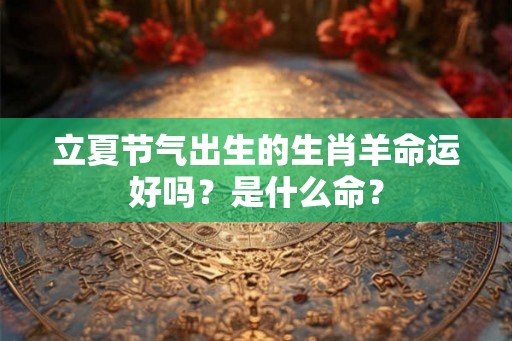 立夏节气出生的生肖羊命运好吗？是什么命？