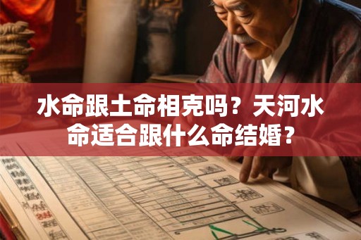 水命跟土命相克吗？天河水命适合跟什么命结婚？
